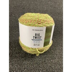 Joann Big Twist Winter Yarn 7 Oz, Colorway Festive Fun, Acrylic Dye Lot 29/5596